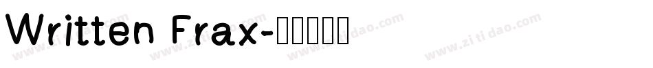 Written Frax字体转换